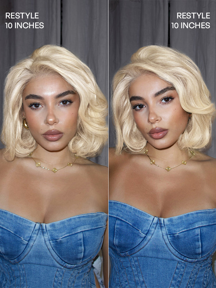 Blonde 613 silky straight 5x5 lace closure wig by Luvme Hair with glueless design and pre-cut HD lace for easy wear.