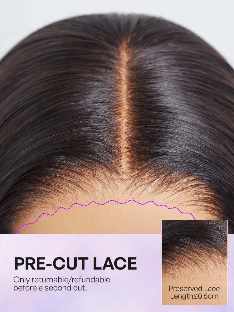 Luvme Hair PreMax Blonde 613 silky straight 5x5 closure wig with glueless HD lace and pre-cut lace for easy wear.
