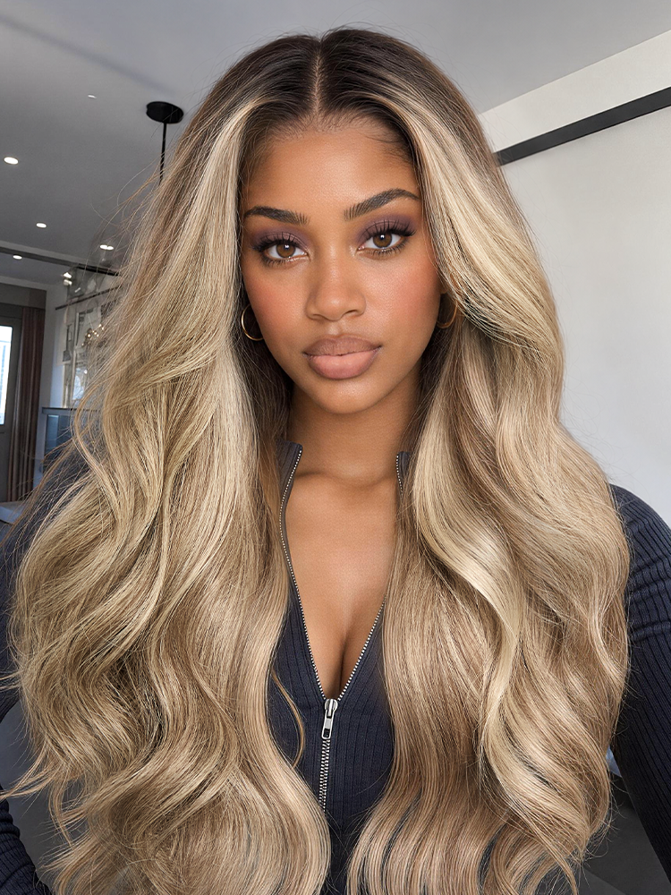Luvme OriginaLive Hair 180% Density Ombre Ash Blonde Loose Wave Glueless 13x6 HD Lace Front Wig Pre-Cut Lace Flexi-Fit Drawstring Cap-01