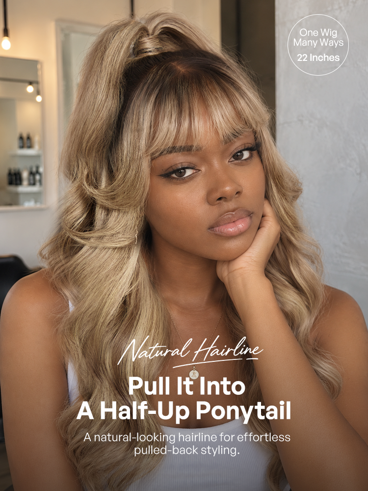 Luvme OriginaLive Hair 180% Density Ombre Ash Blonde Loose Wave Glueless 13x6 HD Lace Front Wig Pre-Cut Lace Flexi-Fit Drawstring Cap-12