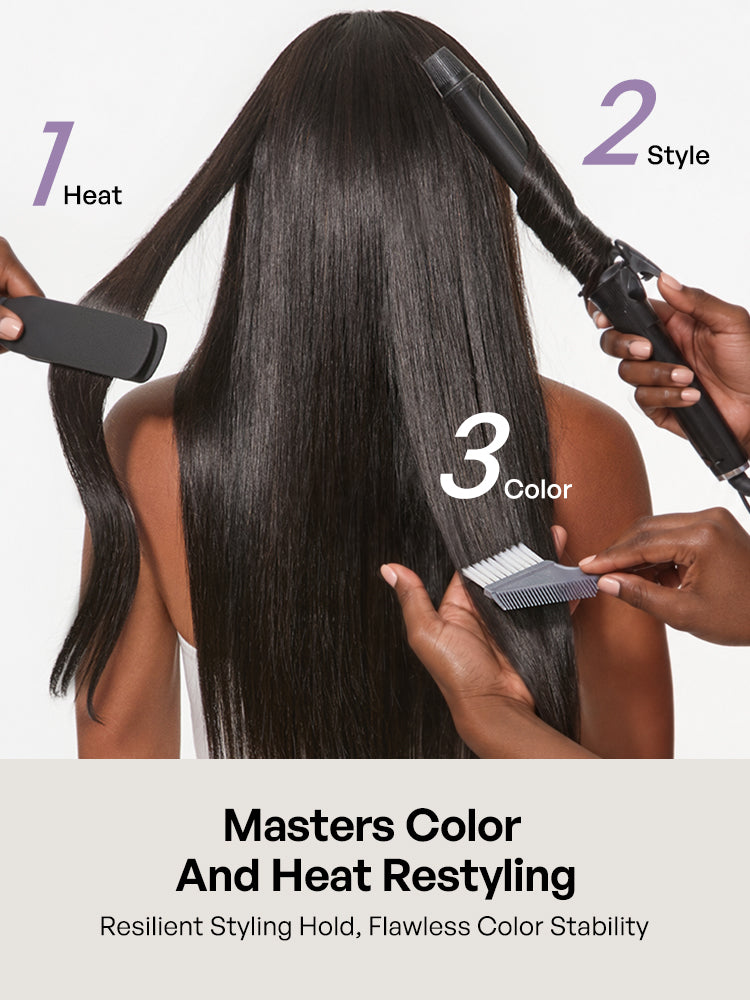 Luvme Hair Originalive™ Bundles featuring natural shiny, soft, long-lasting straight human hair weft for premium quality styling.