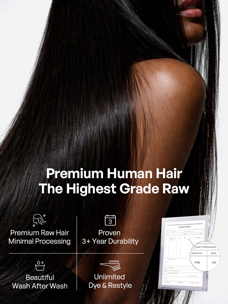 Luvme Hair Originalive™ Bundles with 100% unprocessed raw human hair, straight, shiny, soft, long-lasting hair weft.