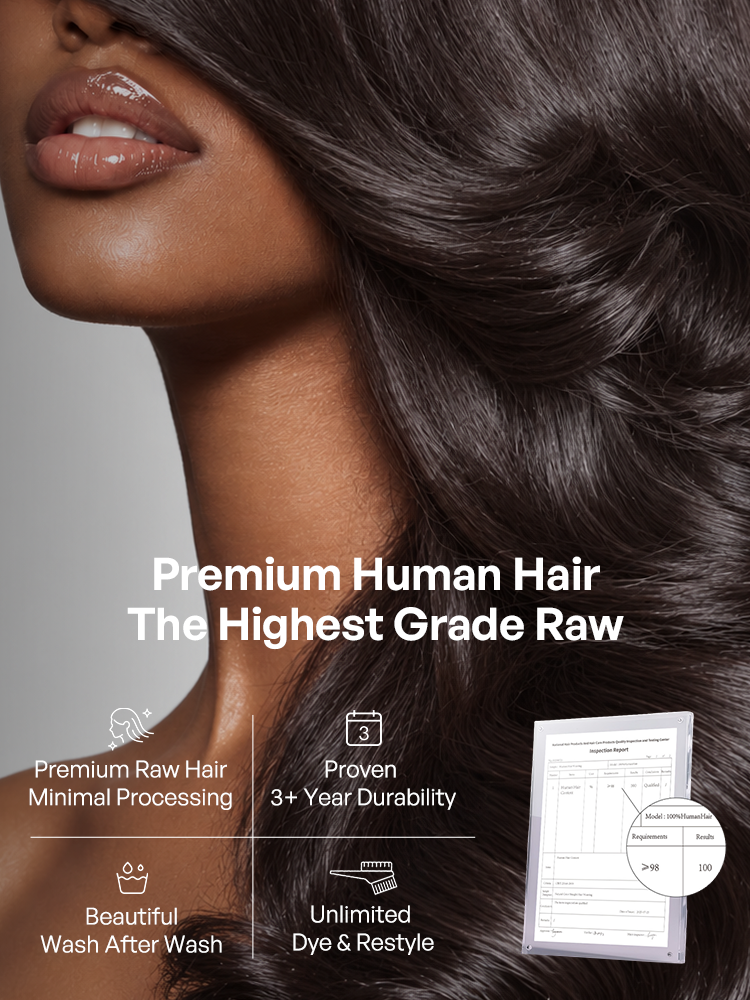 Luvme Hair Originalive™ Bundles with natural soft, shiny body wave virgin human hair extensions in long, unprocessed strands