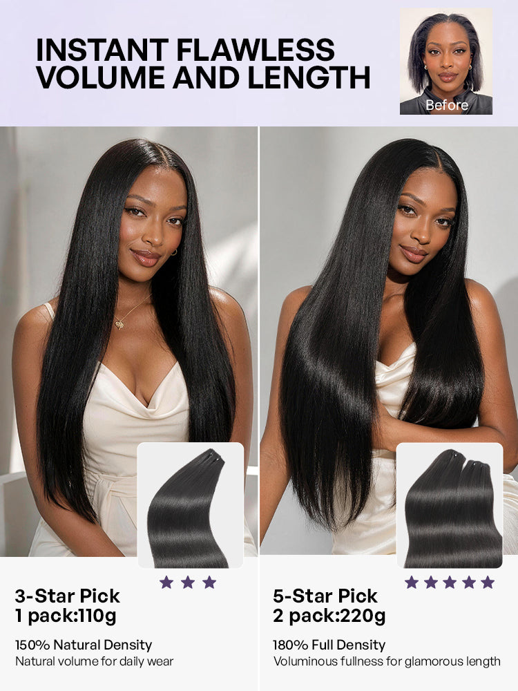 Luvme Yaki Straight Zero Trace Airysoft Invisible Clip in Hair Extensions 110g Upgraded Seamless Blend & Soft-15