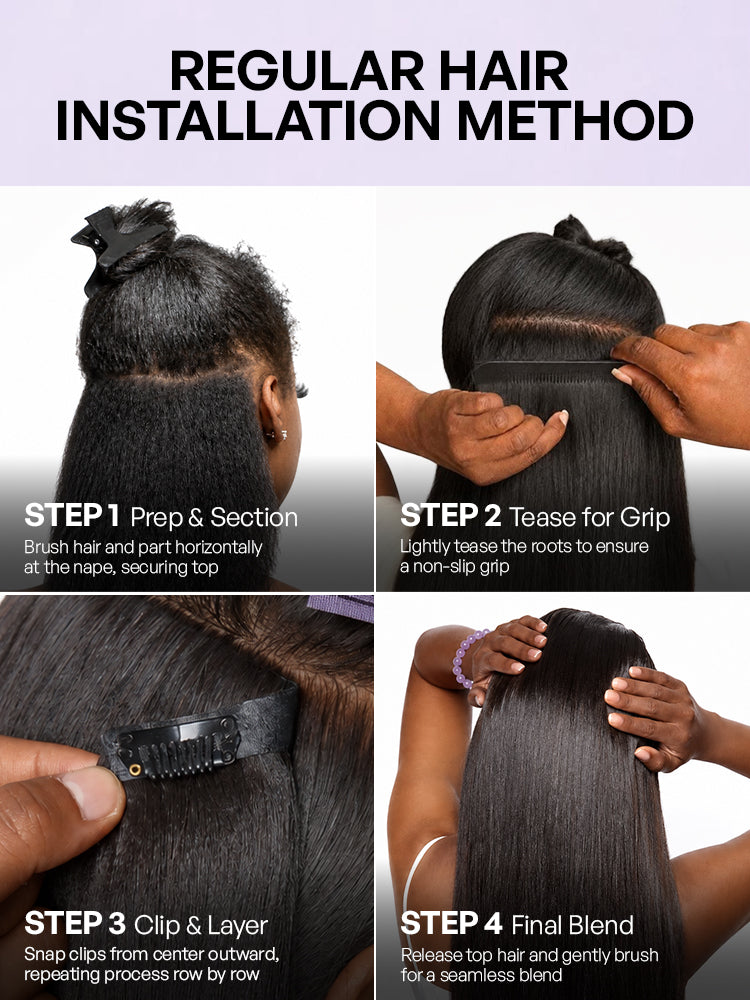 Luvme Yaki Straight Zero Trace Airysoft Invisible Clip in Hair Extensions 110g Upgraded Seamless Blend & Soft-18