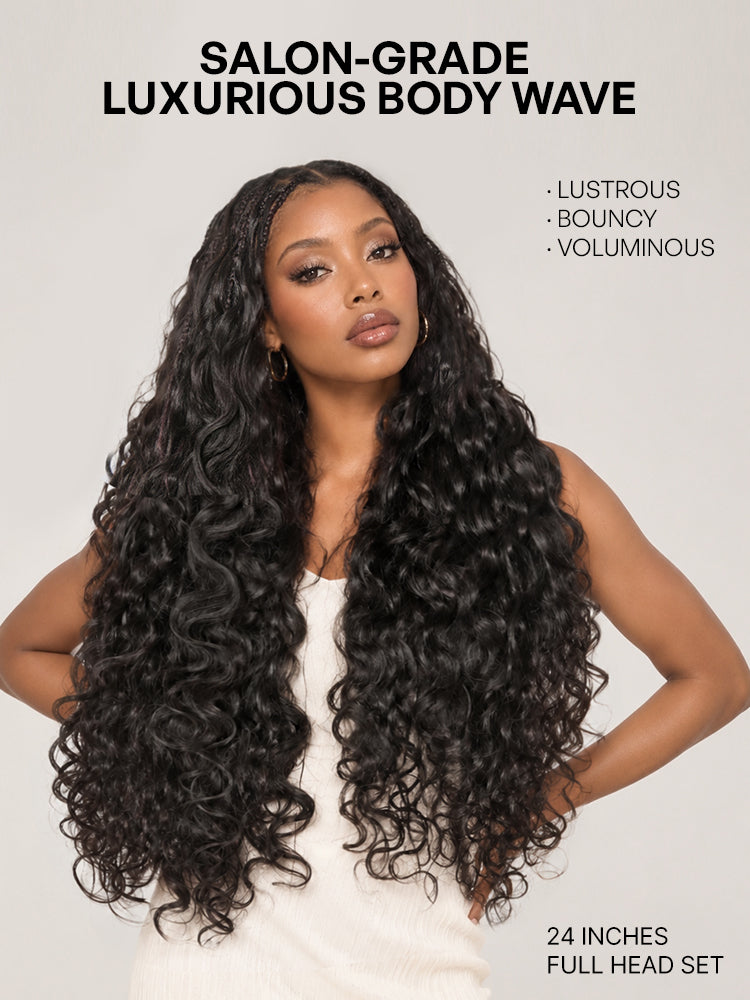 Miracle Knots Crochet Hair Body Wave for Boho Braids | Crochet Weaves | Fulani Braids | Twists Pre-Separated Lightweight Full & Soft Pre-Looped Human Hair Extensions Protective Style-12