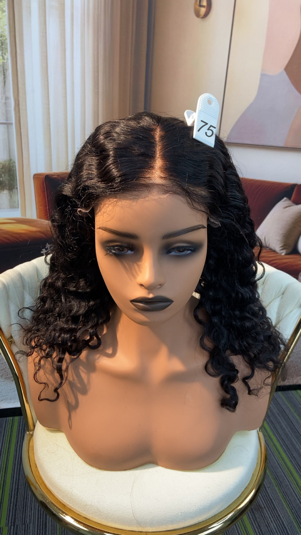 Luvme Hair live outlet wig in various styles, featuring natural straight and curly textures, on a plain background.