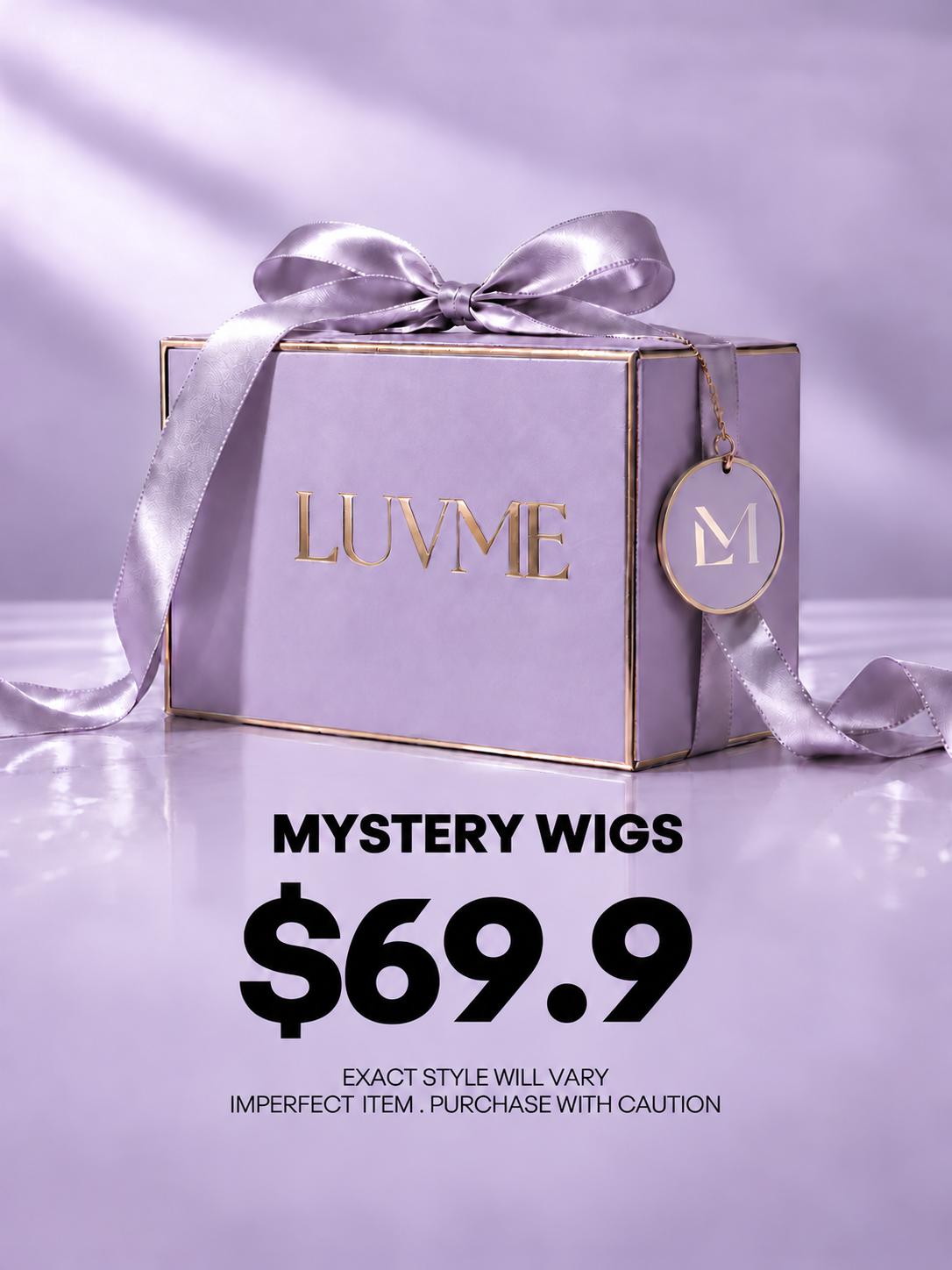 Luvme Hair minimalist lace wig add-on in 8-12 inches, featuring a random style with no code needed, US only.