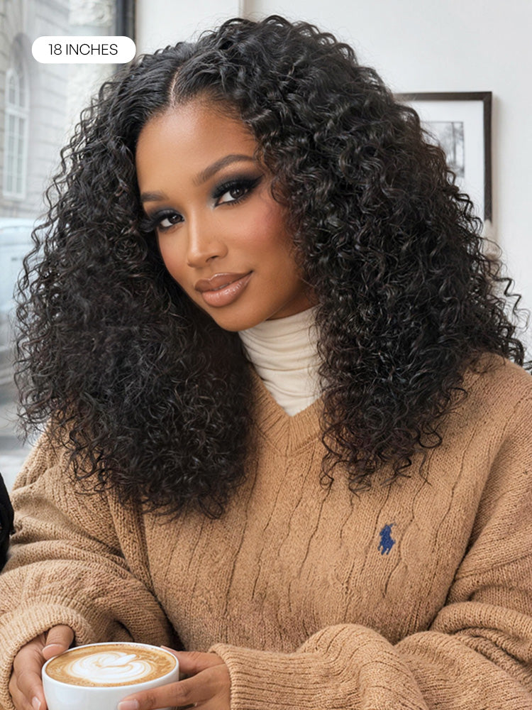Luvme Hair afro curly lace wig with 5x5 closure, glueless, pre-cut, 200% density, beginner-friendly, one size fits all cap
