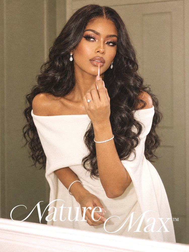 Luvme Hair NatureMAX 250% density loose wave 13x4 HD lace front glueless wig with drawstring cap