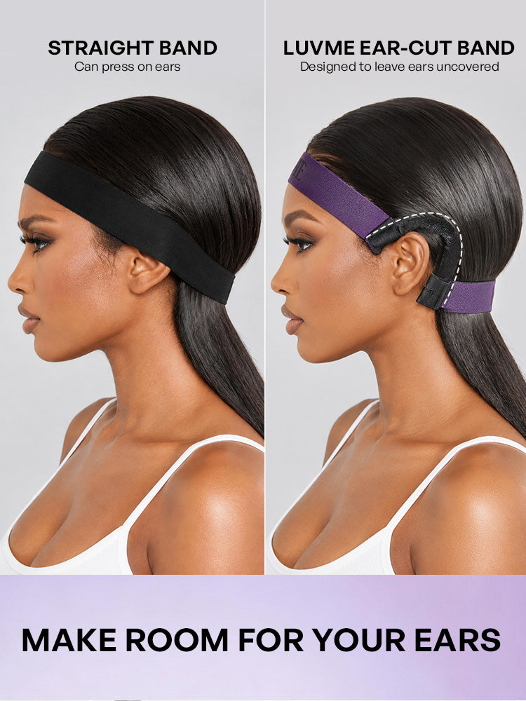 Luvme Hair Lace Melting Band 2.0 with ear cutouts, soft adjustable design for a comfortable fit
