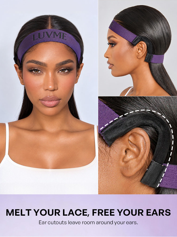Luvme Hair lace melting band 2.0 with ear cutouts, soft adjustable design for a comfortable fit