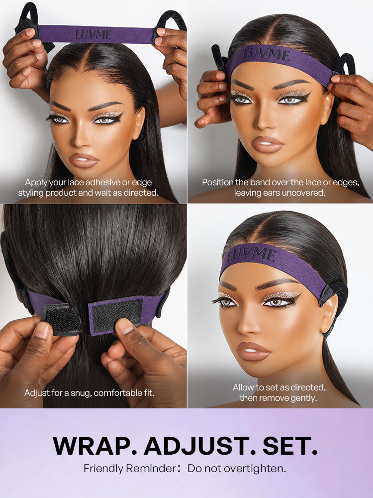 Luvme Hair Lace Melting Band 2.0 with ear cutouts, soft adjustable design for a comfortable fit