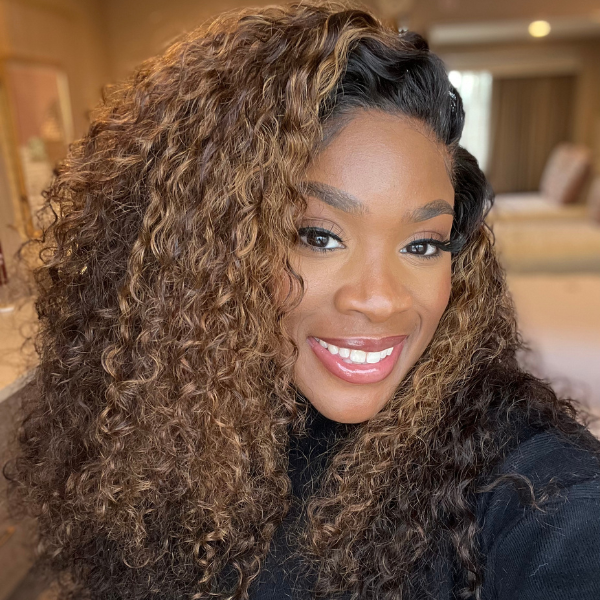 Mix Chestnut Brown Deep Wave 13x4 Frontal HD Lace Side Part Long Human Hair Wig - US Only-04