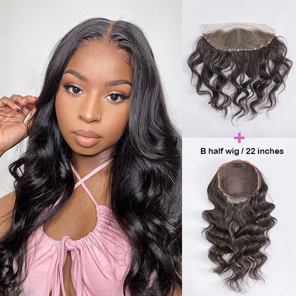 Detachable 13x4 Lace Frontal Lego Wig, Length Switched Arbitrarily | Free Combination-03