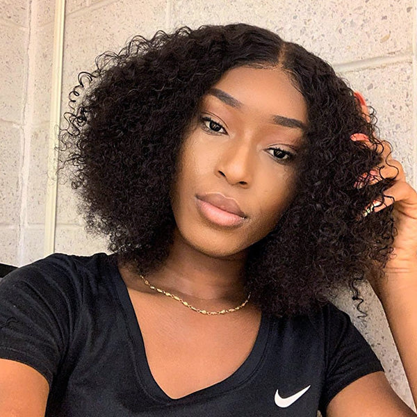 Small Bouncy Curl 4x4 Closure Lace Wig-04