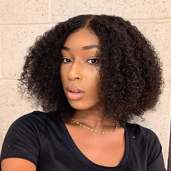 Small Bouncy Curl 4x4 Closure Lace Wig-07