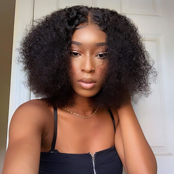 Small Bouncy Curl 4x4 Closure Lace Wig-05