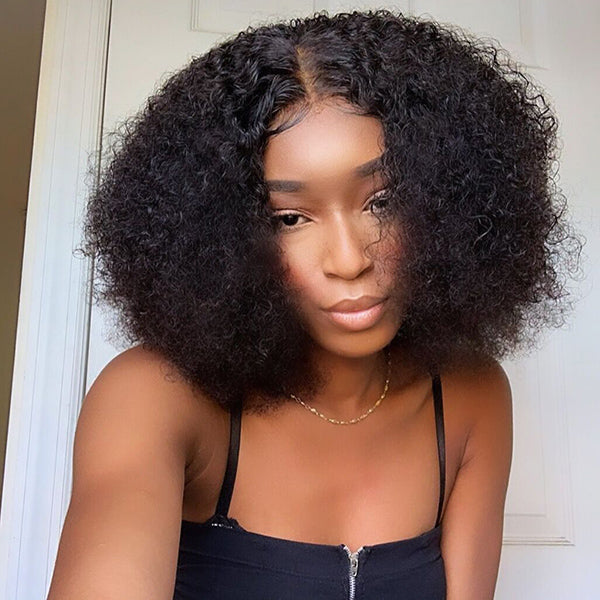 Small Bouncy Curl 4x4 Closure Lace Wig-06