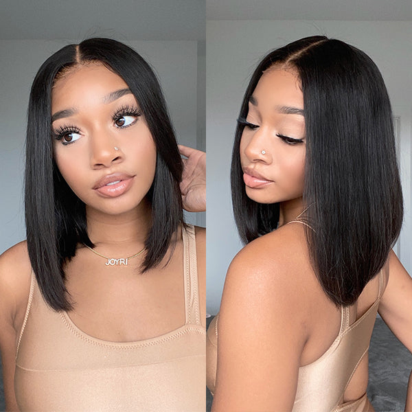 Luvme Hair 180% Density Beginner Friendly Glueless Silky Blunt Cut 4x4 Closure Bob Wig 100% Human Hair | Upgraded 2.0 - US Only-23