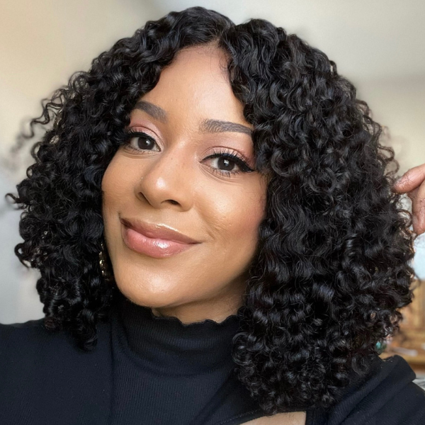 Kinky Curly Minimalist HD Lace Glueless Mid Part Short Wig 100% Human Hair- US ONLY-05