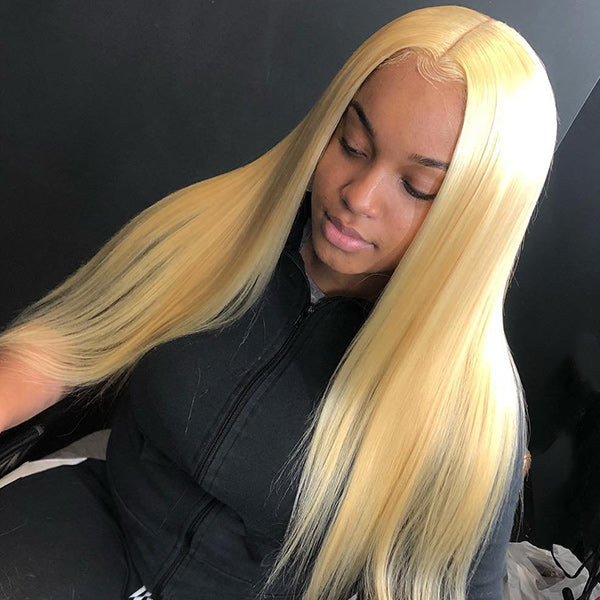 Blonde 613 Silky Straight 13X4 Compact Frontal Lace Glueless Wig - US Only-01