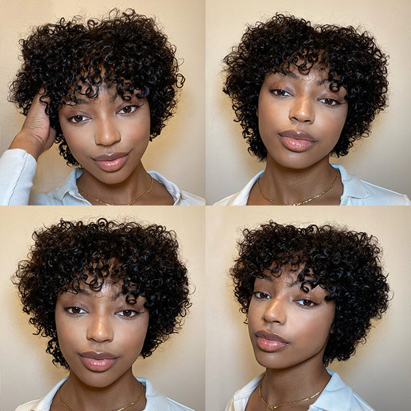 Luvme Hair Throw On & Go | Ultra Natural Lightweight Bouncy Curly Wig with Bangs - US ONLY-01