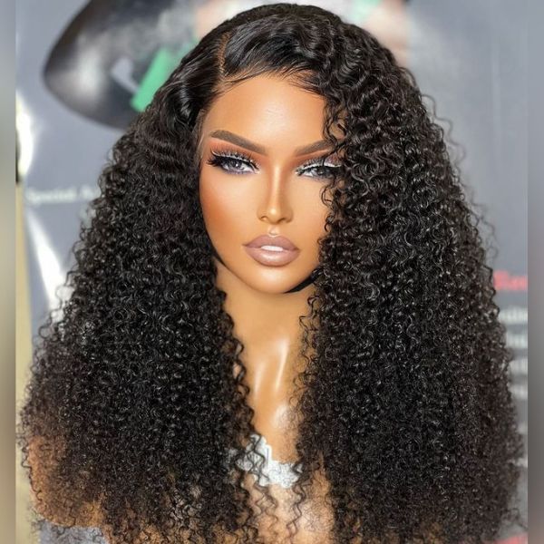 Afro curly 13x4 lace frontal wig by Luvme featuring invisible HD lace and glueless design for a natural look.