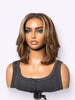 Blonde Highlight / Brown Highlight Short Layered Bob Wig Glueless 5x5 Closure Pre-Cut Lace Wig-26