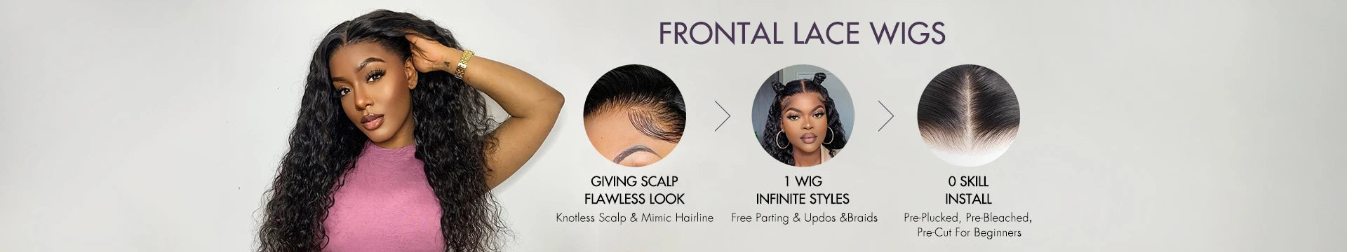 Advantages of lace front wigs, provide you a natural scalp and easy to install, designed for black women
