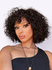Beginner Friendly Water Wave Minimalist Lace Glueless Short Curly Wig with Bangs-27