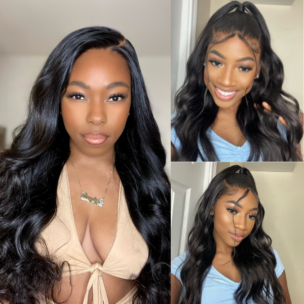 Breathable Cap Loose Body Wave Glueless 5x5 Upgraded Lace Front Mid Part Long Wig - US Only-12