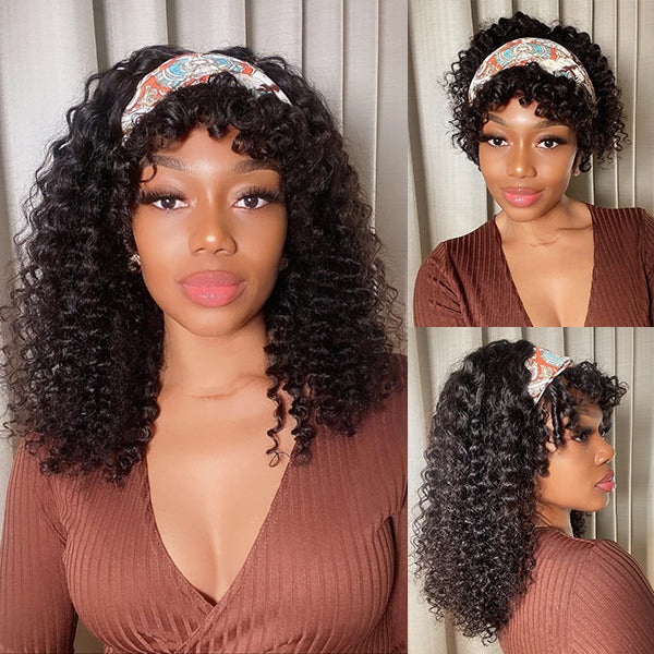 Throw On & Go Deep Wave No Lace Glueless Long Headband Wig 100% Human Hair  - US Only-03