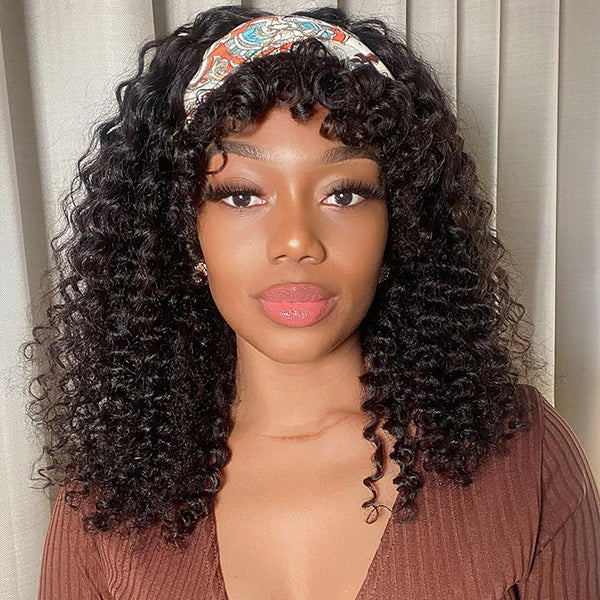 Throw On & Go Deep Wave No Lace Glueless Long Headband Wig 100% Human Hair  - US Only-06