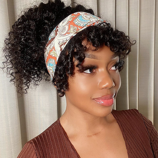 Throw On & Go Deep Wave No Lace Glueless Long Headband Wig 100% Human Hair  - US Only-04