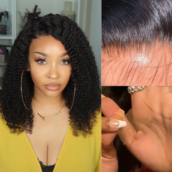 Luvme Afro curly 13x4 lace frontal wig with HD lace, glueless, undetectable, and natural-looking hair for a seamless finish.