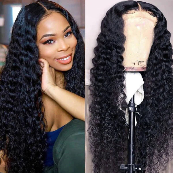 Deep Wave 5×5 Closure HD Lace Glueless Mid Part Long Wig 100% Human Hair - US ONLY-03