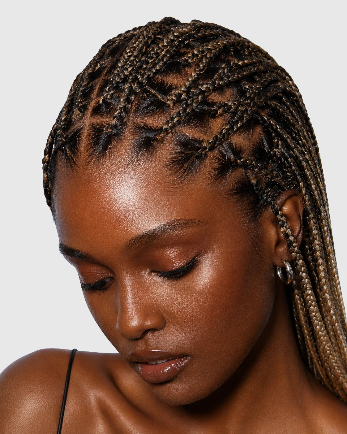 A close view of a natural-looking LUVME REAL HD Lace hairline