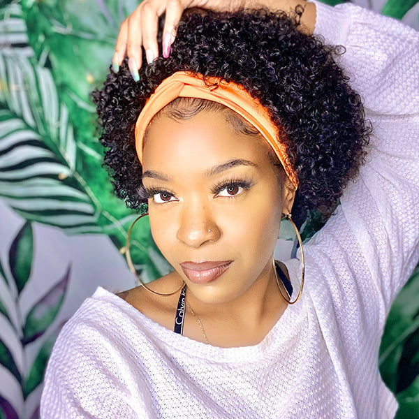 Throw On & Go | Short Jerry Curl Headband Wig (Get Free Trendy Headbands)-04