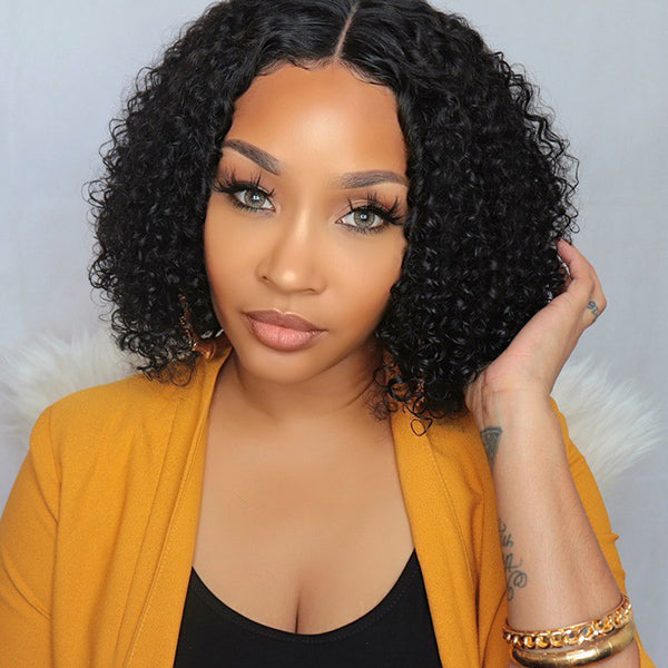 Limited Restock | Celebrity Style Small Kinky Curl Lace Closure Wig - US Only-02