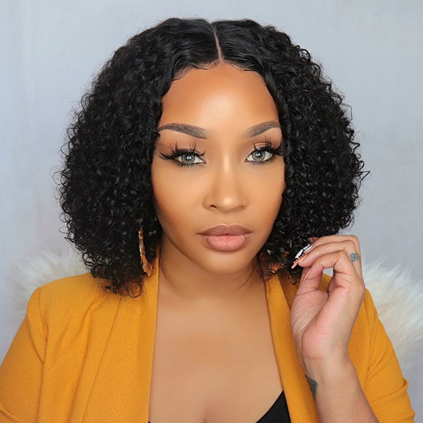 Limited Restock | Celebrity Style Small Kinky Curl Lace Closure Wig - US Only-09
