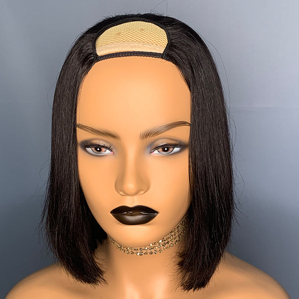 Quick & Easy Affordable U Part Bob Wig 100% Human Hair  - US Only-07