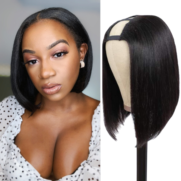 Quick & Easy Affordable U Part Bob Wig 100% Human Hair  - US Only-09