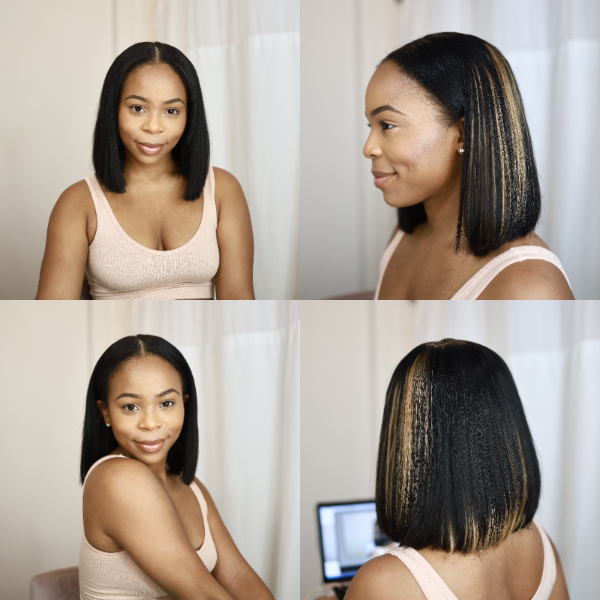 Luvme U Part wig made of 100% human hair showing the natural hairline and U-shaped part for a seamless style.