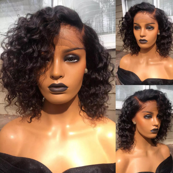 Flash Sale | Water Wave C Parted Glueless Undetectable Minimalist Lace Wig With Bangs
