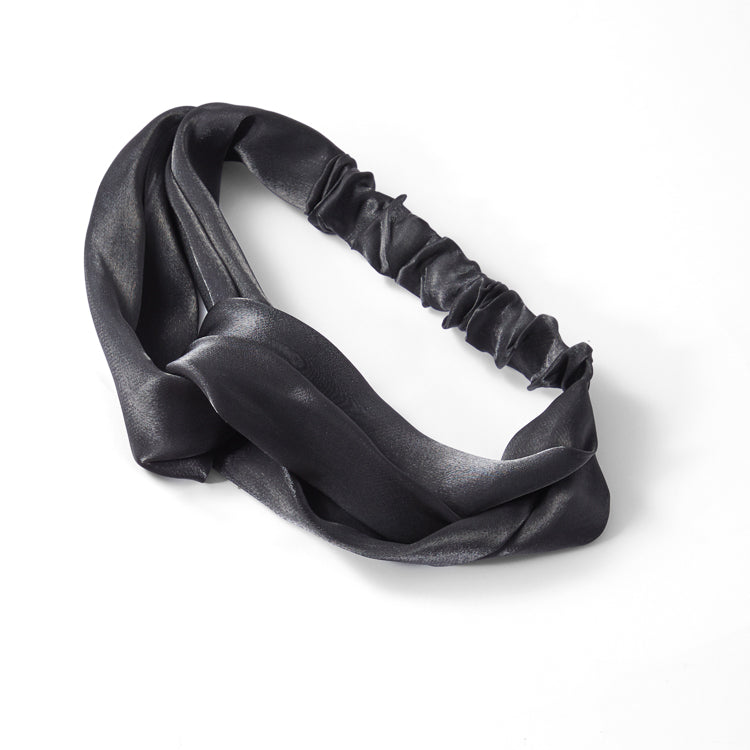 Satin Silky Twisted Headband Adjustable Elastic Hair Wrap for Daily Life Yoga