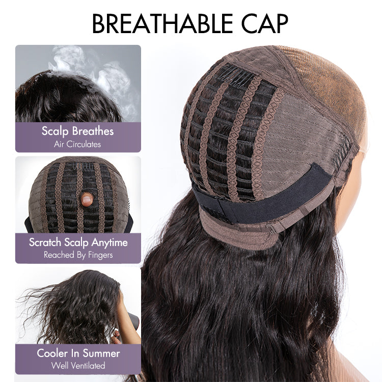 Breathable Cap Afro Curly Left C Part Glueless 5x5 Closure Lace Wig Beginner Friendly