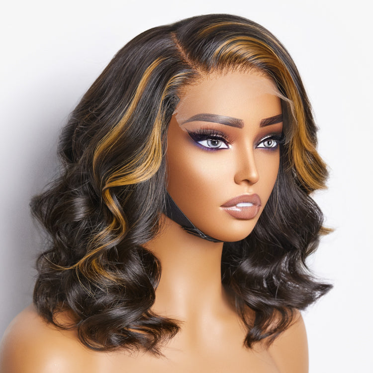 Limited Design | Blonde Highlight Right C Part Loose Body Wave Glueless 5x5 Closure HD Lace Wig