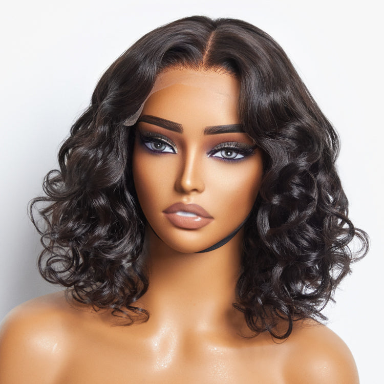 Beginner Friendly Mature Mid Part Loose Water Wave Glueless Minimalist HD Lace Wig