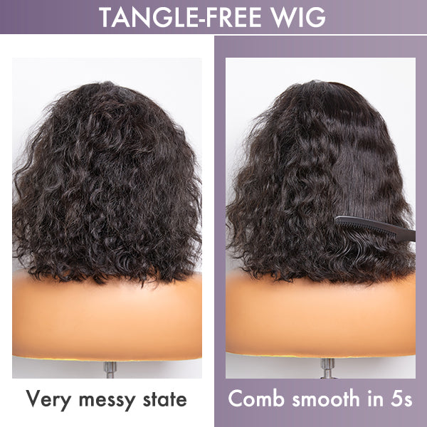 Easy-curly Light Weight Left C Part Glueless Minimalist HD Lace Wig Beginner Friendly
